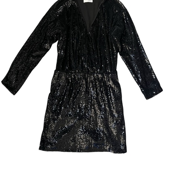 Anine Bing Elena Black Sequin Mini Dress Large Size Medium - Picture 7 of 10
